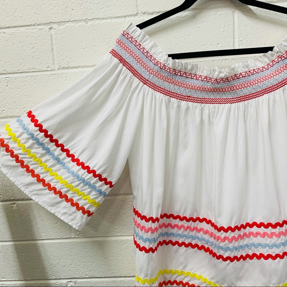 Seed. Off the Shoulder Boho Top. Size L - Picture 3 of 8